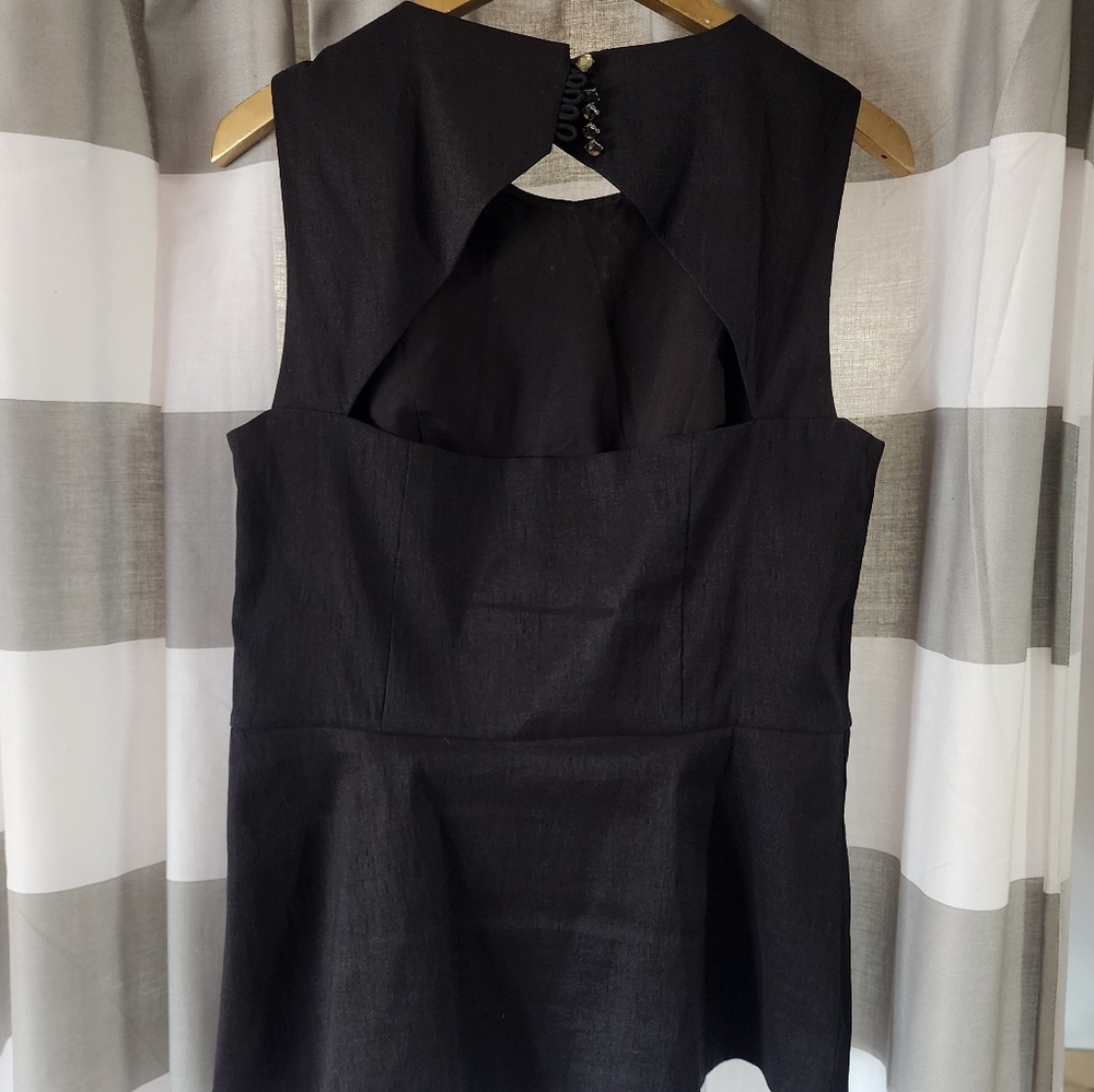 Ann Taylor Peplum Semi Openback With Jewel Neck - Picture 3 of 4